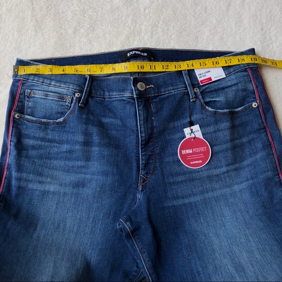 Express Tuxedo Stripe Raw Ankle Skinny Jeans - Picture 13 of 16